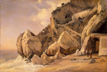 アマルフィの外光の岩 ロマン主義 ジャン・バティスト・カミーユ・コロー Oil Paintings